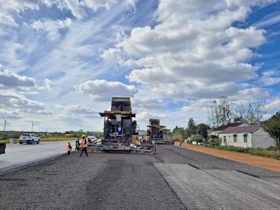 重點(diǎn)工程,G329巢湖段改建工程項(xiàng)目建設(shè)掀起大干熱潮
